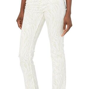 Hudson Distorted Zebra Holly Jeans Straight Leg Stretch Cream Tan Hi Rise Sz 28